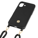 Чехол для iPhone 16 Double B черный с золотом для нанесения логотипа