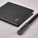 Перьевая ручка DOUBLE B SAFFIANO черная для нанесения логотипа