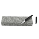 Ручка-роллер BENSON черная с хромом для нанесения логотипа
