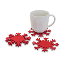 Фетровые подставки SNOWFLAKE, красные для нанесения логотипа