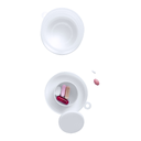 Складная чашка с отделением для таблеток Medicup для нанесения логотипа