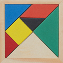 Деревянная головоломка TANGRAM BASE, цветная для нанесения логотипа