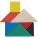 Деревянная головоломка TANGRAM BASE, цветная для нанесения логотипа