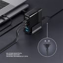 Зарядная станция 3xUSB Type-C, 2xUSB, PD, QC, 140Вт для нанесения логотипа