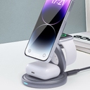 Беспроводная зарядная станция 3 в 1 MagSafe Rotation QI складная для нанесения логотипа