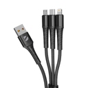 Дата-кабель Armor 3 в 1: micro USB, USB-C, Ligthning, 1.2м для нанесения логотипа