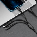 Дата-кабель Armor 3 в 1: micro USB, USB-C, Ligthning, 1.2м для нанесения логотипа