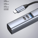 USB-хаб 7 в 1 USB-C - USB-A3.0 + 2хUSB-C + USB-C PD100Вт + HDMI + SD + microSD для нанесения логотипа