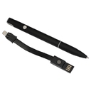 Ручка металлическая шариковая «Connect» с кабелем USB 2 в 1 для нанесения логотипа