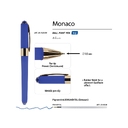 Ручка пластиковая шариковая «Monaco» для нанесения логотипа