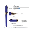Ручка пластиковая шариковая «Monaco» для нанесения логотипа