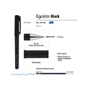 Ручка пластиковая гелевая «Egoiste Black» с лого бренда для нанесения логотипа