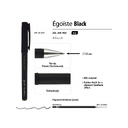 Ручка пластиковая гелевая «Egoiste Black» с лого бренда для нанесения логотипа