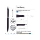 Ручка металлическая шариковая «San Remo», софт тач для нанесения логотипа