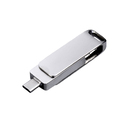 USB 2.0-флешка на 32 Гб 3-в-1 с разъемами Micro USB и USB-C для нанесения логотипа
