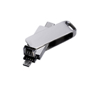 USB 2.0-флешка на 32 Гб 3-в-1 с разъемами Micro USB и USB-C для нанесения логотипа