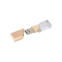 USB 2.0- флешка на 16 Гб кристалл в металле для нанесения логотипа
