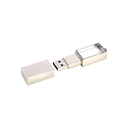 USB 2.0- флешка на 16 Гб кристалл в металле для нанесения логотипа