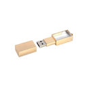 USB 2.0- флешка на 16 Гб кристалл в металле для нанесения логотипа