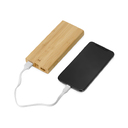Внешний беспроводной аккумулятор из бамбука «Bamboo Air», 10000 mAh для нанесения логотипа