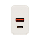 Сетевое зарядное устройство c выходами USB-A и USB-C и быстрой зарядкой QC/PD «Recharger Pro», 30 Вт для нанесения логотипа