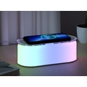 Ночник с беспроводной зарядкой и RGB подсветкой «Miracle», 15 Вт для нанесения логотипа