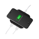 Беспроводная зарядка «Tile» с 2 USB-A, 5 Вт для нанесения логотипа