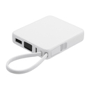 Внешний аккумулятор со встроенным кабелем USB-C «Дэнси», 5000 мАч для нанесения логотипа