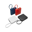 Внешний аккумулятор со встроенным кабелем USB-C «Дэнси», 5000 мАч для нанесения логотипа