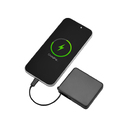 Внешний аккумулятор со встроенным кабелем USB-C «Дэнси», 5000 мАч для нанесения логотипа