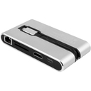 Хаб 8-в-1 Type-C «Hermes», USB 3.0 x 3, Type-C PD, HDMI, LAN, картридер для нанесения логотипа