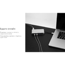 Хаб 8-в-1 Type-C «Hermes», USB 3.0 x 3, Type-C PD, HDMI, LAN, картридер для нанесения логотипа