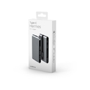 Хаб 8-в-1 Type-C «Hermes», USB 3.0 x 3, Type-C PD, HDMI, LAN, картридер для нанесения логотипа