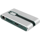 Хаб 8-в-1 Type-C «Hermes», USB 3.0 x 3, Type-C PD, HDMI, LAN, картридер для нанесения логотипа