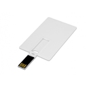 USB 2.0- флешка на 32 Гб в виде пластиковой карты с откидным механизмом для нанесения логотипа