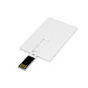 USB 2.0- флешка на 64 Гб в виде пластиковой карты с откидным механизмом для нанесения логотипа