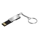 USB 2.0- флешка на 16 Гб с поворотным механизмом и зеркальным покрытием для нанесения логотипа