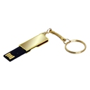 USB 2.0- флешка на 16 Гб с поворотным механизмом и зеркальным покрытием для нанесения логотипа