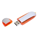 USB 2.0- флешка промо на 16 Гб овальной формы для нанесения логотипа