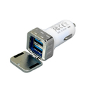 Квадратная автомобильная зарядка на 2 USB-порта для нанесения логотипа