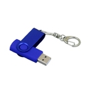 USB 2.0- флешка промо на 16 Гб с поворотным механизмом и однотонным металлическим клипом для нанесения логотипа