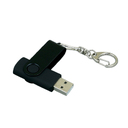 USB 2.0- флешка промо на 4 Гб с поворотным механизмом и однотонным металлическим клипом для нанесения логотипа