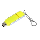 USB 2.0- флешка промо на 16 Гб с прямоугольной формы с выдвижным механизмом для нанесения логотипа