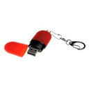 USB 2.0- флешка «Goutte Soft-touch» на 32 Гб каплевидной формы для нанесения логотипа