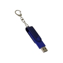 USB 2.0- флешка на 16 Гб с поворотным механизмом и дополнительным разъемом Type-C для нанесения логотипа