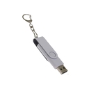 USB 2.0- флешка на 16 Гб с поворотным механизмом и дополнительным разъемом Type-C для нанесения логотипа