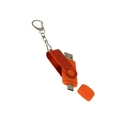 USB 2.0- флешка на 16 Гб с поворотным механизмом и дополнительным разъемом Type-C для нанесения логотипа