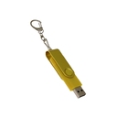 USB 3.0- флешка на 32 Гб с поворотным механизмом и дополнительным разъемом Type-C для нанесения логотипа