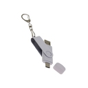 USB 3.0- флешка на 32 Гб с поворотным механизмом и дополнительным разъемом Type-C для нанесения логотипа