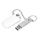USB 2.0- флешка на 16 Гб в массивном корпусе с кожаным чехлом для нанесения логотипа